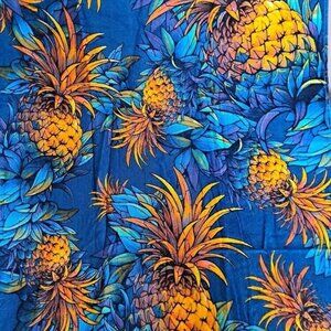 New Pineapple Beach Towel Cotton Bath Pool GIFT Fruit Pineapples Blue Hawaiian